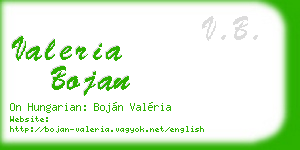 valeria bojan business card